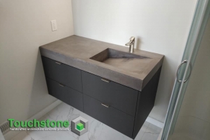concrete bathroom sink
