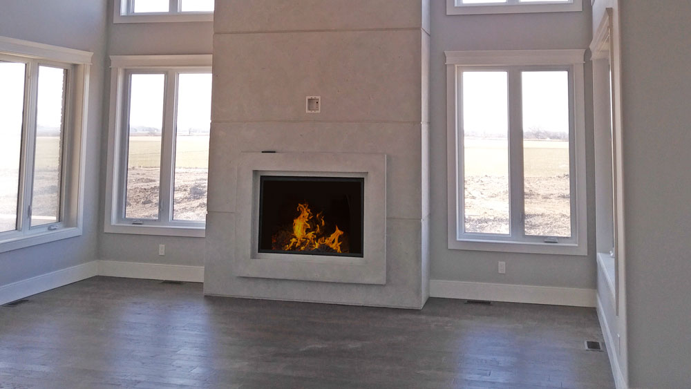 fireplace surround concrete